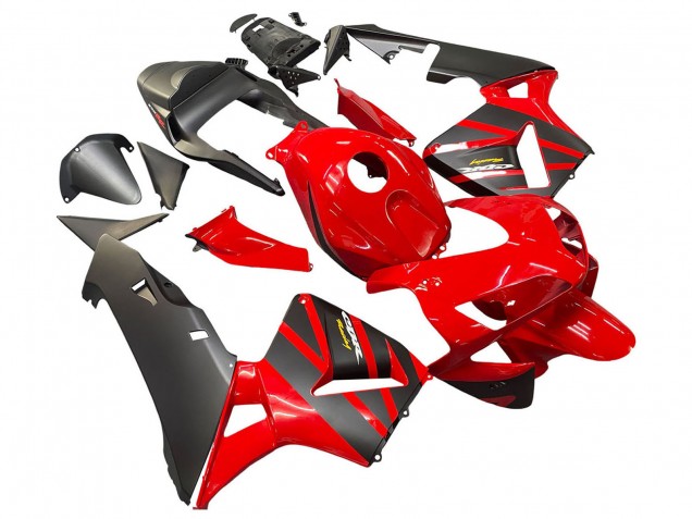 Carénages Moto Honda CBR600RR 2003-2004 - Rouge Noir Mat Courses
