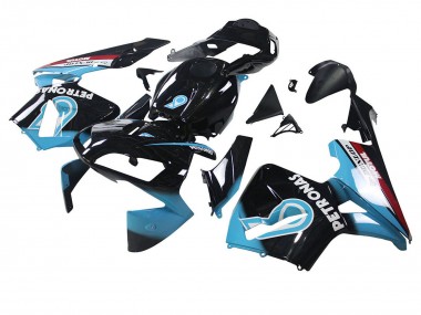 Carénages Moto Honda CBR600RR 2003-2004 - Bleu Clair Rouge Noir Brillant Dunlop