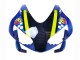 Carénages Moto Honda CBR600RR 2003-2004 - Bleu Jaune Néon Noir Brillant Requin