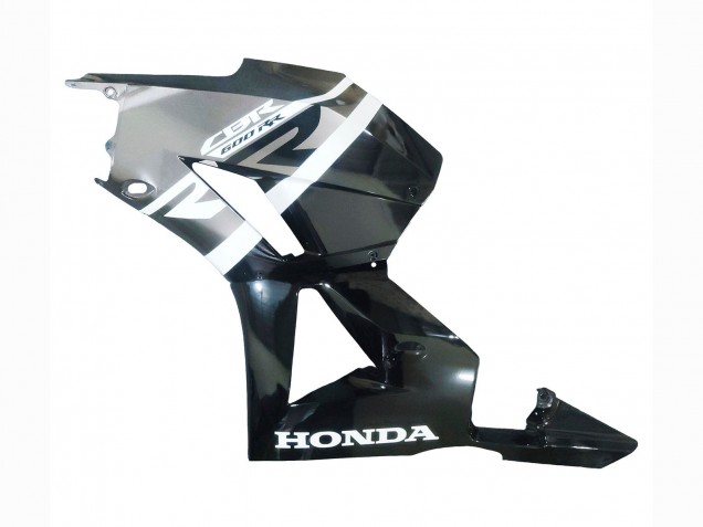 Carénages Moto Honda CBR600RR 2013-2023 - Argent Noir Brillant