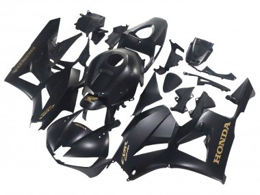 Carénages Moto Honda CBR600RR 2013-2023 - Noir Mat Or Décalque