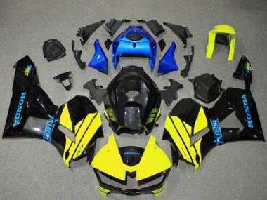 Carénages Moto Honda CBR600RR 2013-2026 - Bleu Jaune Noir Brillant