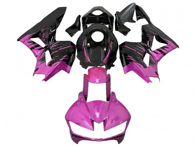 Carénages Moto Honda CBR600RR 2013-2023 - Rose Noir Brillant