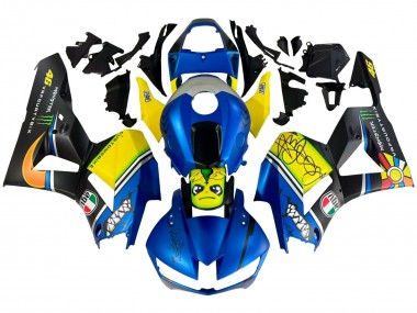Carénages Moto Honda CBR600RR 2013-2026 - Bleu Jaune Noir Mat Vert Monstre Requin