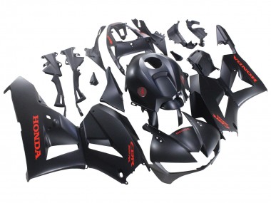 Carénages Moto Honda CBR600RR 2013-2023 - Noir Mat Rouge Décalque