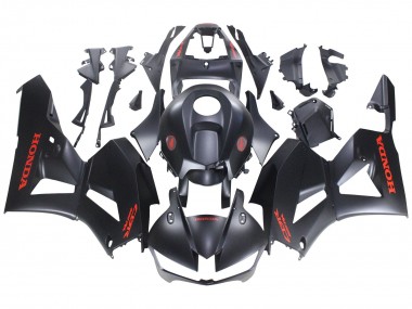 Carénages Moto Honda CBR600RR 2013-2023 - Noir Mat Rouge Décalque