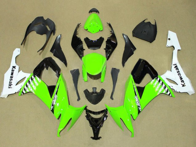 Carénage Moto Kawasaki ZX10R 2008-2010 - Blanc Vert Noir