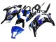 Carénages Moto Kawasaki ZX10R 2011-2015 - Bleu Blanc Noir Brillant