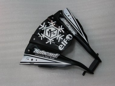 Carénages Moto Kawasaki ZX10R 2011-2015 - Noir Brillant Blanc Elf Neige Décalque