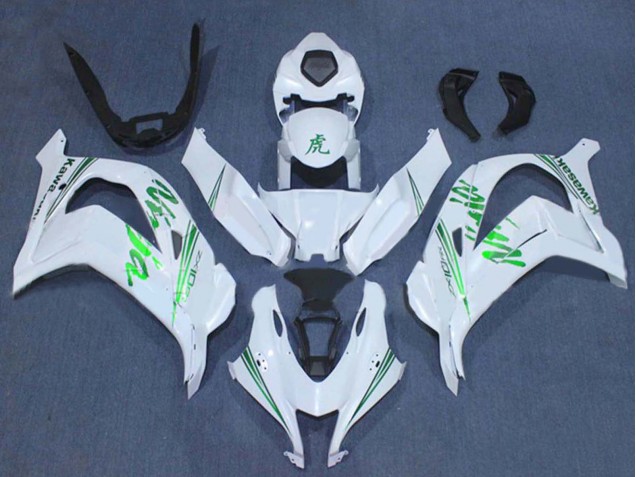 Carénages Moto Kawasaki ZX10R 2016-2020 - Blanc Vert Ninja