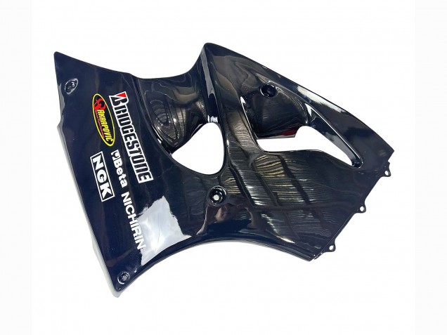 Carénages Moto Kawasaki ZX6R 1998-1999 - Noir Brillant Jaune Elf Bridgestone