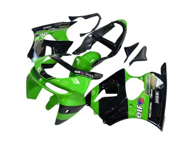Carénages Moto Kawasaki ZX6R 1998-1999 - Vert Noir Brillant Elf Bridgestone