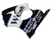Carénages Moto Kawasaki ZX6R 2000-2002 - Noir Brillant Blanc West Michelin