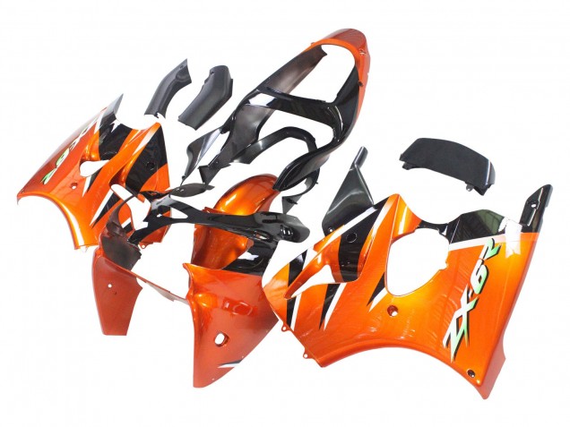 Carénages Moto Kawasaki ZX6R 2000-2002 - Orange Noir