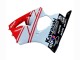 Carénages Moto Kawasaki ZX6R 2000-2002 - Blanc Rouge Noir