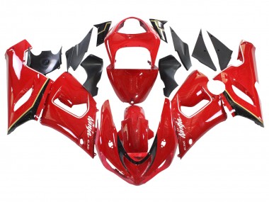 Carénages Moto Kawasaki ZX6R 2005-2006 - Rouge Jaune Noir