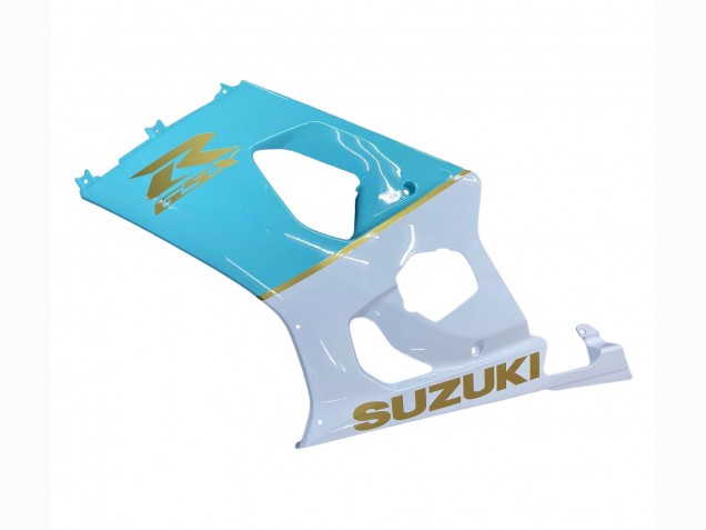 Carénages Moto Suzuki GSXR 1000 2003-2004 - Blanc Bleu Clair Or