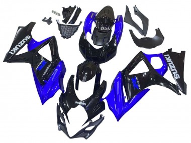 Kits Carénage Moto Suzuki GSXR 1000 2007-2008 - Bleu Noir Brillant
