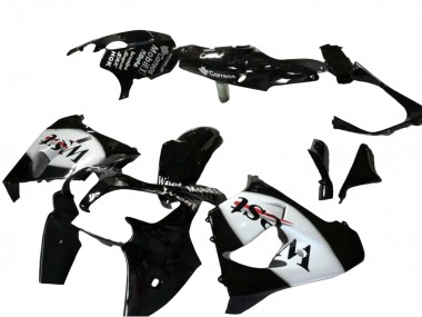 Carénage Moto Kawasaki ZX9R 2000-2001 - Noir Brillant Blanc West