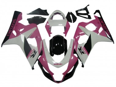 Carénages Moto Suzuki GSXR 600 / GSXR 750 2004-2005 - Blanc Rose Noir