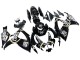 Carénages Moto Suzuki GSXR 600 / GSXR 750 2006-2007 - Noir Brillant Blanc Motul Lucky Strike