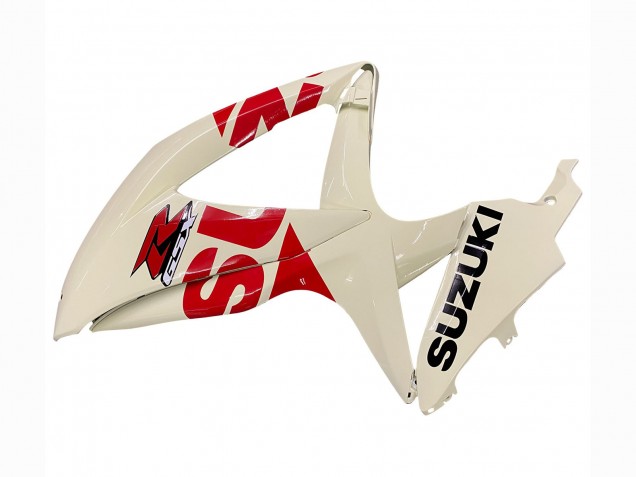 Carénages Moto Suzuki GSXR 600 / GSXR 750 2008-2010 - Crème Blanc Rouge Noir
