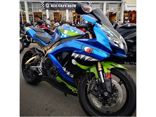 Carénages Moto Suzuki GSXR 600 / GSXR 750 2008-2010 - Bleu Fluorescent Vert Requin