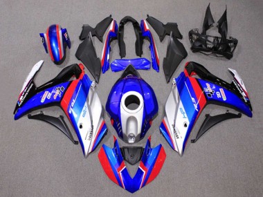 Carénages Moto Yamaha YZF R3/R25 2015-2018 - Bleu Argent Rouge Noir Castrol