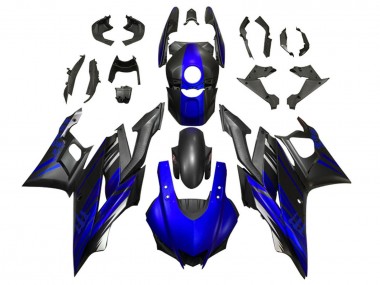 Carénage Moto Yamaha YZF R3/R25 2019-2021 - Bleu Noir Mat