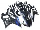 Carénages Moto Yamaha YZF R3/R25 2022-2024 - Marbre Noir Argent Bleu Fibre de Carbone Forgée Style
