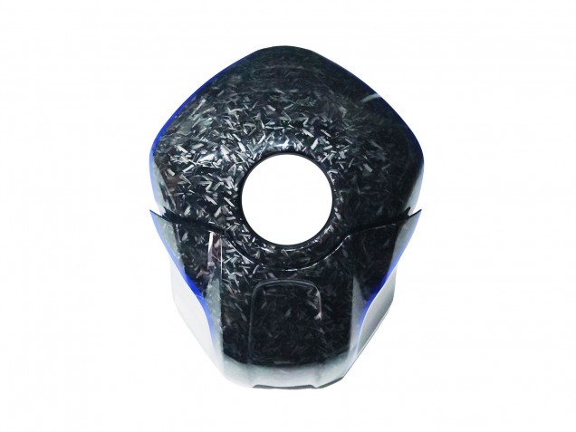 Carénages Moto Yamaha YZF R3/R25 2022-2024 - Marbre Noir Argent Bleu Fibre de Carbone Forgée Style