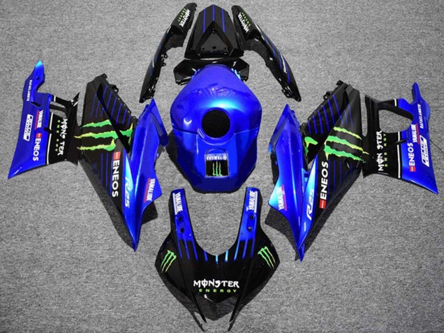 Carénages Moto Yamaha YZF R3/R25 2022-2024 - Bleu Vert Noir Monstre ENEOS Yamalube