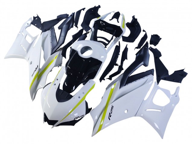 Carénages Moto Yamaha YZF R3/R25 2022-2024 - Blanc Jaune Noir