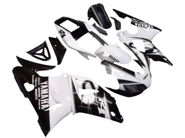 Carénages Moto Yamaha YZF 1000 R1 1998-1999 - Blanc Noir Brillant