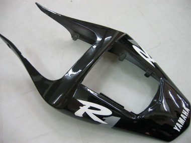 Carénages Moto Yamaha YZF 1000 R1 2000-2001 - Noir Brillant Blanc Décalque