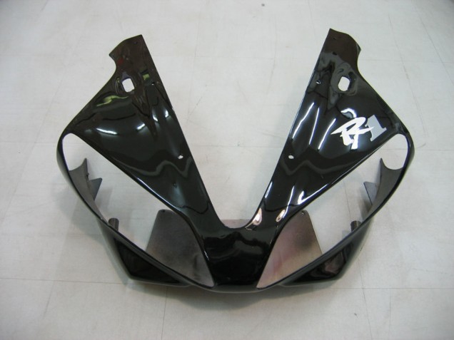 Carénages Moto Yamaha YZF 1000 R1 2000-2001 - Noir Brillant Blanc Décalque