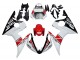 Carénages Moto Yamaha YZF R6S 2006-2009 - Blanc Rouge Noir Brillant Motul