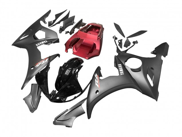 Carénages Moto Yamaha YZF R6S 2006-2009 - Noir Rouge