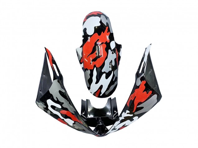 Carénages Moto Yamaha YZF R6S 2006-2009 - Noir Rouge Gris Camouflage