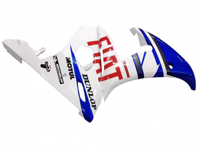 Carénages Moto Yamaha YZF 600 R6 2005 - Blanc Bleu Dunlop Fiat Motul