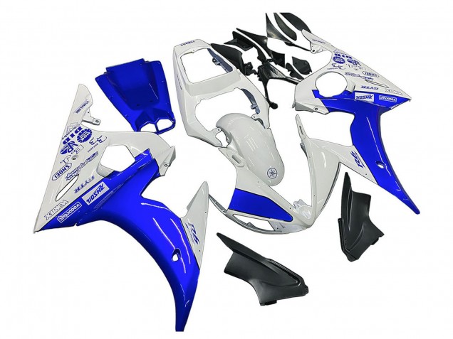 Carénages Moto Yamaha YZF 600 R6 2005 - Blanc Bleu Yamalube