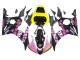 Carénages Moto Yamaha YZF 600 R6 2005 - Noir Rose Jaune Repsol 46