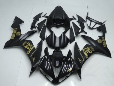 Carénages Moto Yamaha YZF R1 2004-2006 - Noir Mat Or
