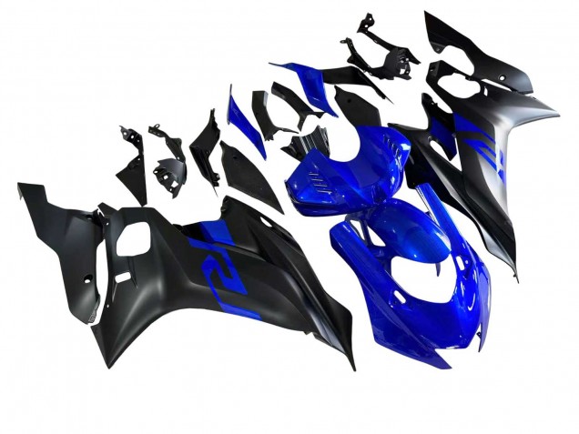 Carénages Moto Yamaha YZF 600 R6 2017-2023 - Bleu Noir Mat