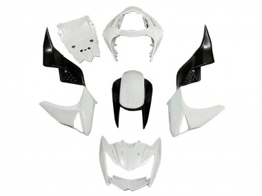 Carénages Moto Kawasaki Z1000 2003-2006 - Blanc Noir Brillant