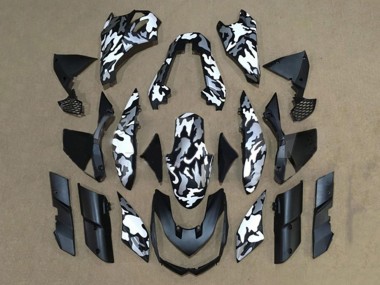 Carénages Moto Kawasaki Z1000 2010-2013 - Noir Blanc Camouflage