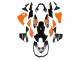 Carénages Moto Kawasaki Z1000 2010-2013 - Orange Noir Brillant
