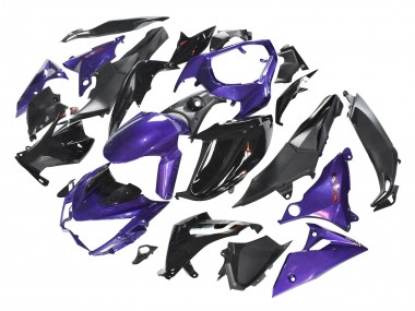 Carénages Moto Kawasaki Z1000 2014-2019 - Violet Noir Brillant Noir Mat
