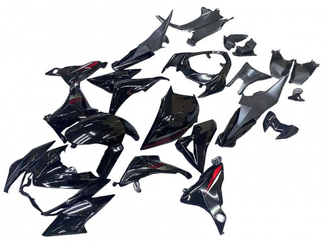 Carénages Moto Kawasaki Z800 2013-2018 - Noir Brillant Rouge