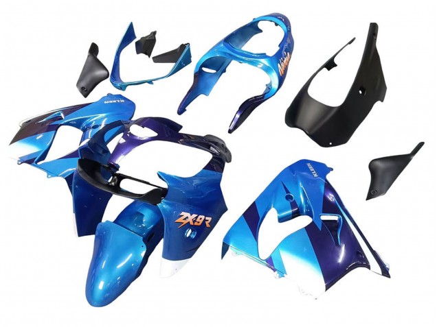 Carénages Moto Kawasaki ZX9R 2000-2001 - Bleu Noir